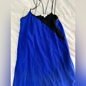 Amour Vert Blue and Black Slip Dress
